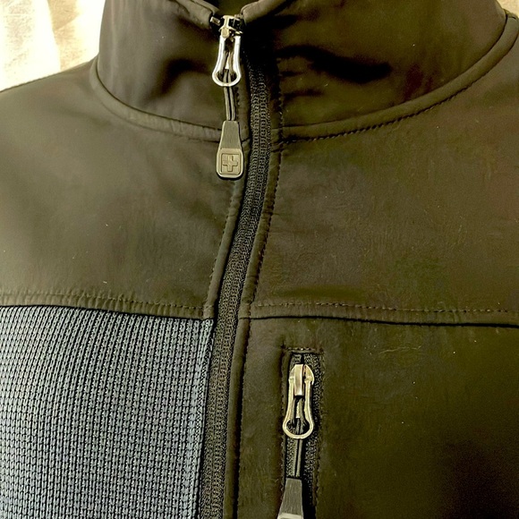 Swiss Tech Men’s 3XL Greystone Stretch Softshell Fleece Lined Zip Up Jacket - Picture 3 of 9